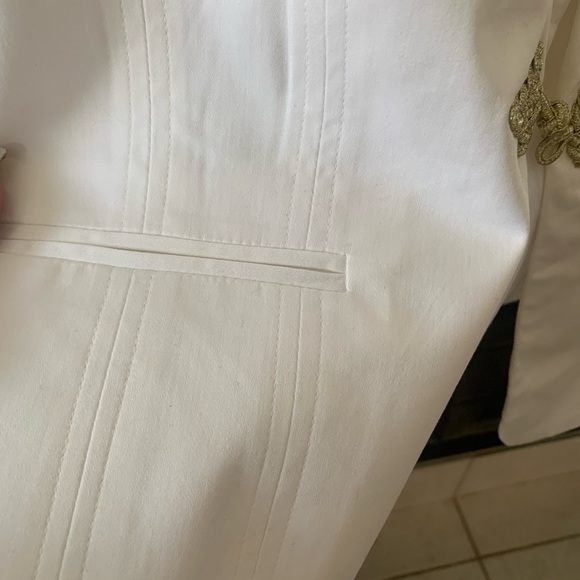 Allen B. By Allen Schwartz White Blazer and Pants Set - Picture 2 of 5